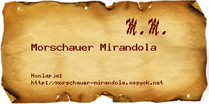 Morschauer Mirandola névjegykártya